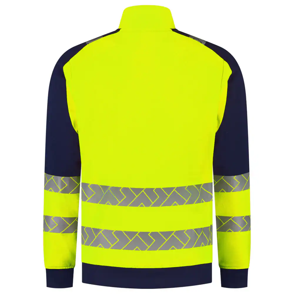 Zip Sweater High Vis Redefined Industrieel Wasbaar Fluo-Geel/Ink