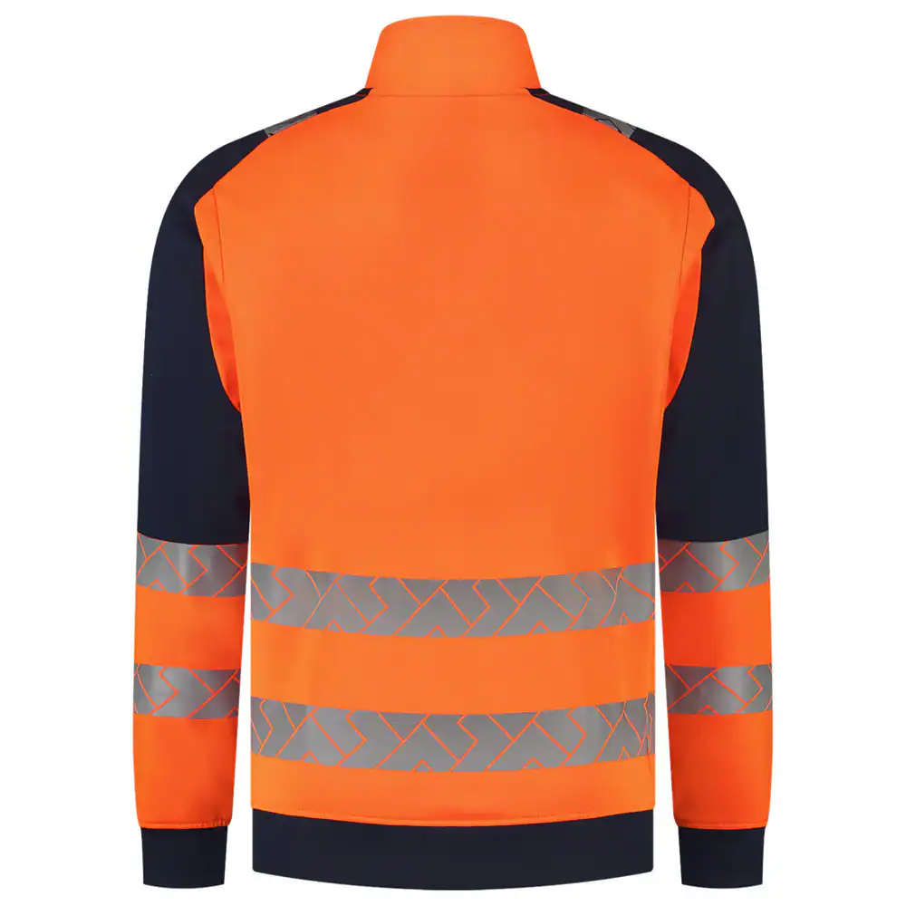 Zip Sweater High Vis Redefined Industrieel Wasbaar Fluo-Oranje/Ink