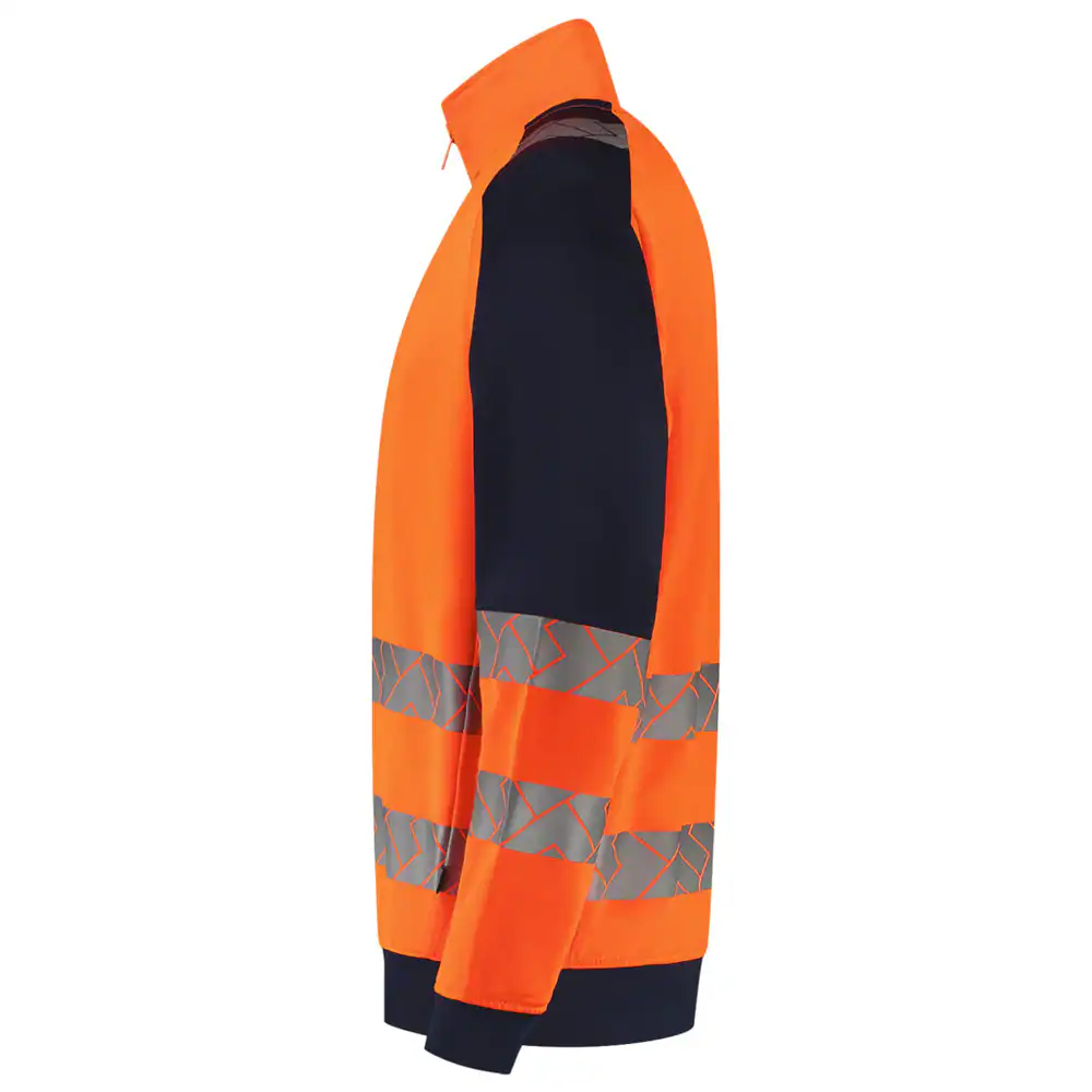 Zip Sweater High Vis Redefined Industrieel Wasbaar Fluo-Oranje/Ink