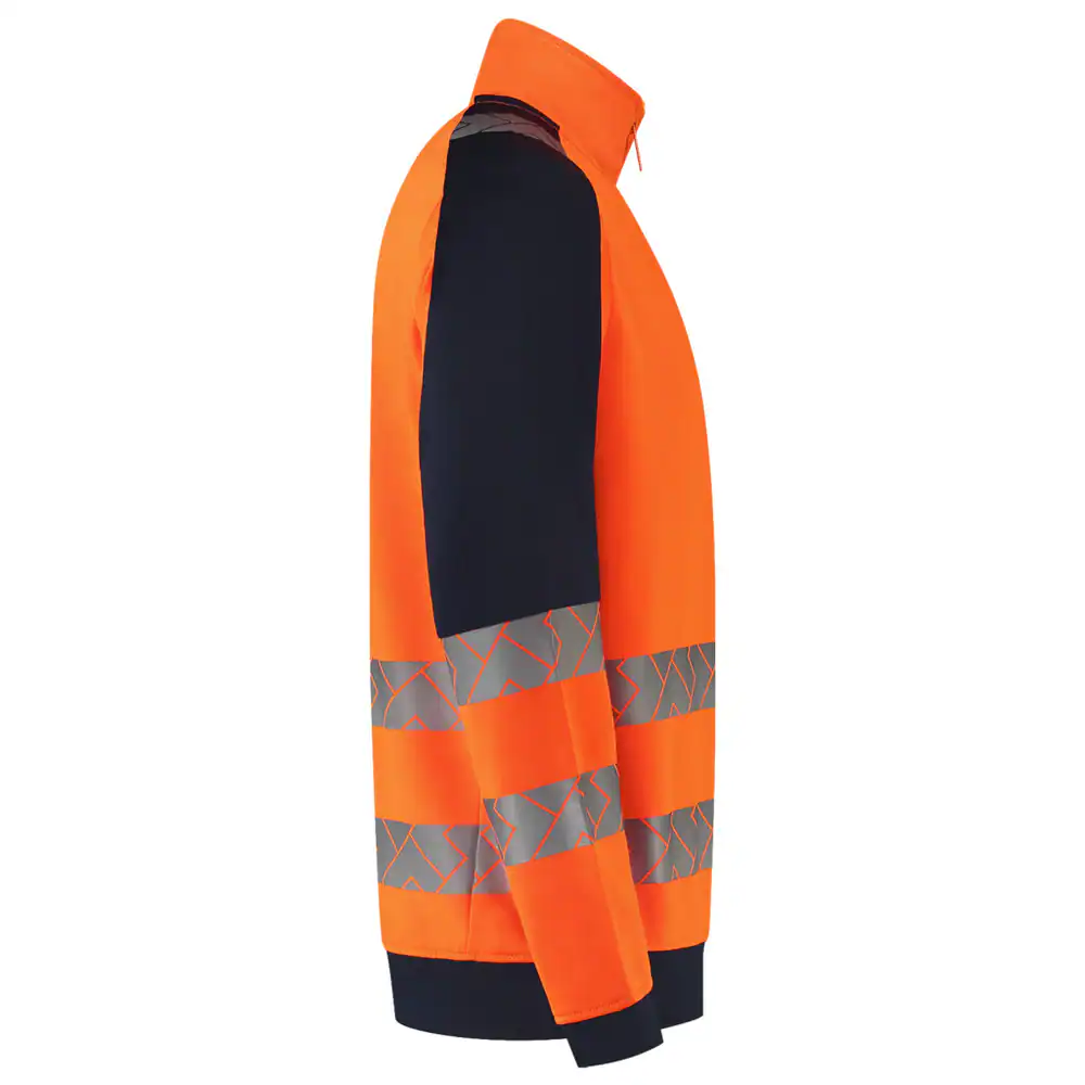 Zip Sweater High Vis Redefined Industrieel Wasbaar Fluo-Oranje/Ink