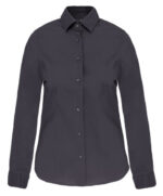 K530 Dames Stretch Blouse Lange Mouwen Zinc