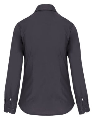 K530 Dames Stretch Blouse Lange Mouwen Zinc