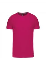 K356 T-shirt Ronde Hals Korte Mouwen Fuchsia