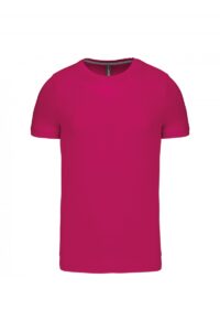 K356 T-shirt Ronde Hals Korte Mouwen Fuchsia