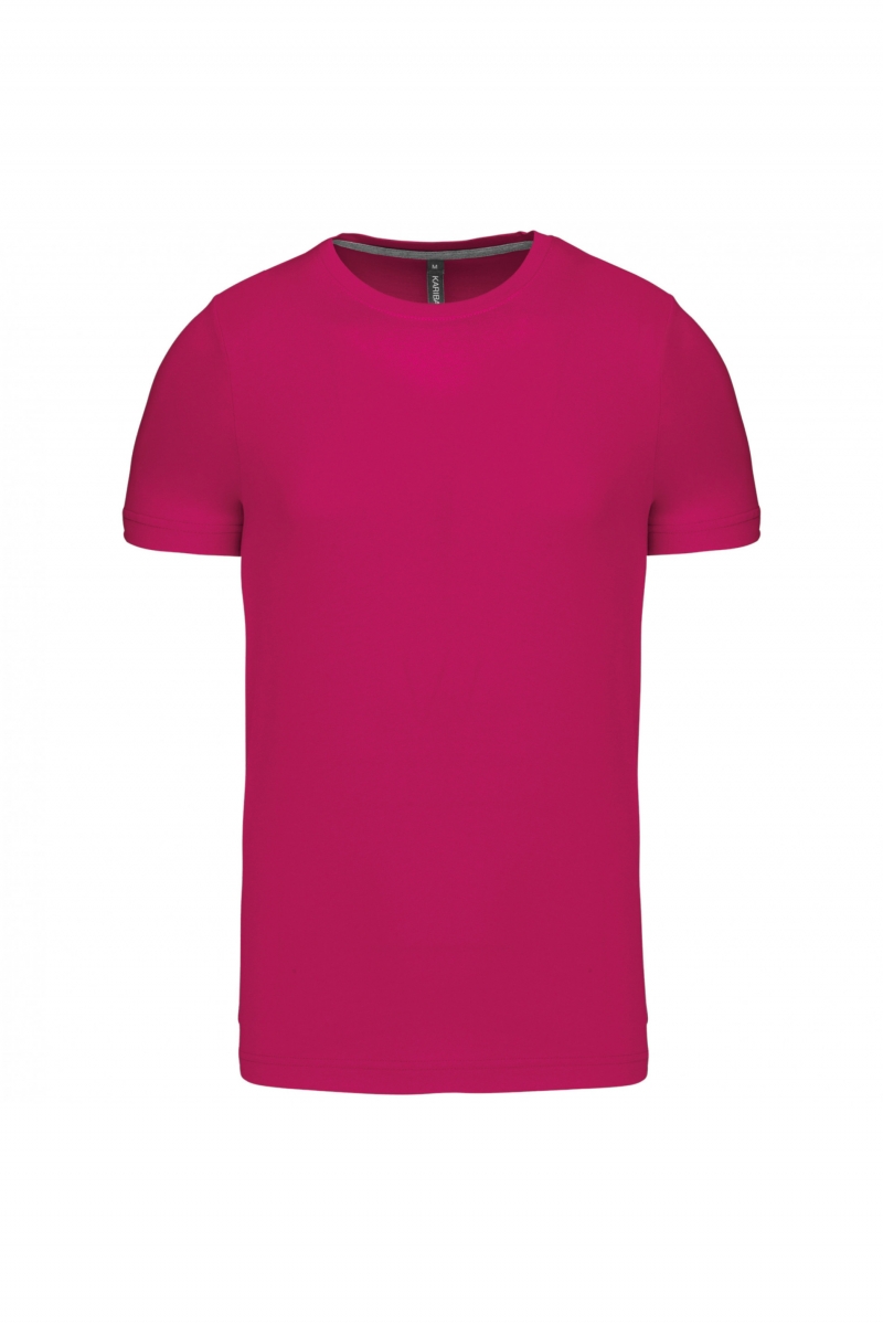 K356 T-shirt Ronde Hals Korte Mouwen Fuchsia