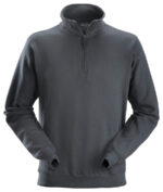 2818 Sweatshirt met 1/2 Rits Staal Grijs (OUT)