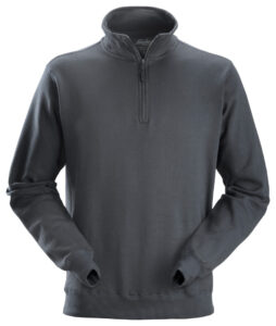 2818 Sweatshirt met 1/2 Rits Staal Grijs (OUT)